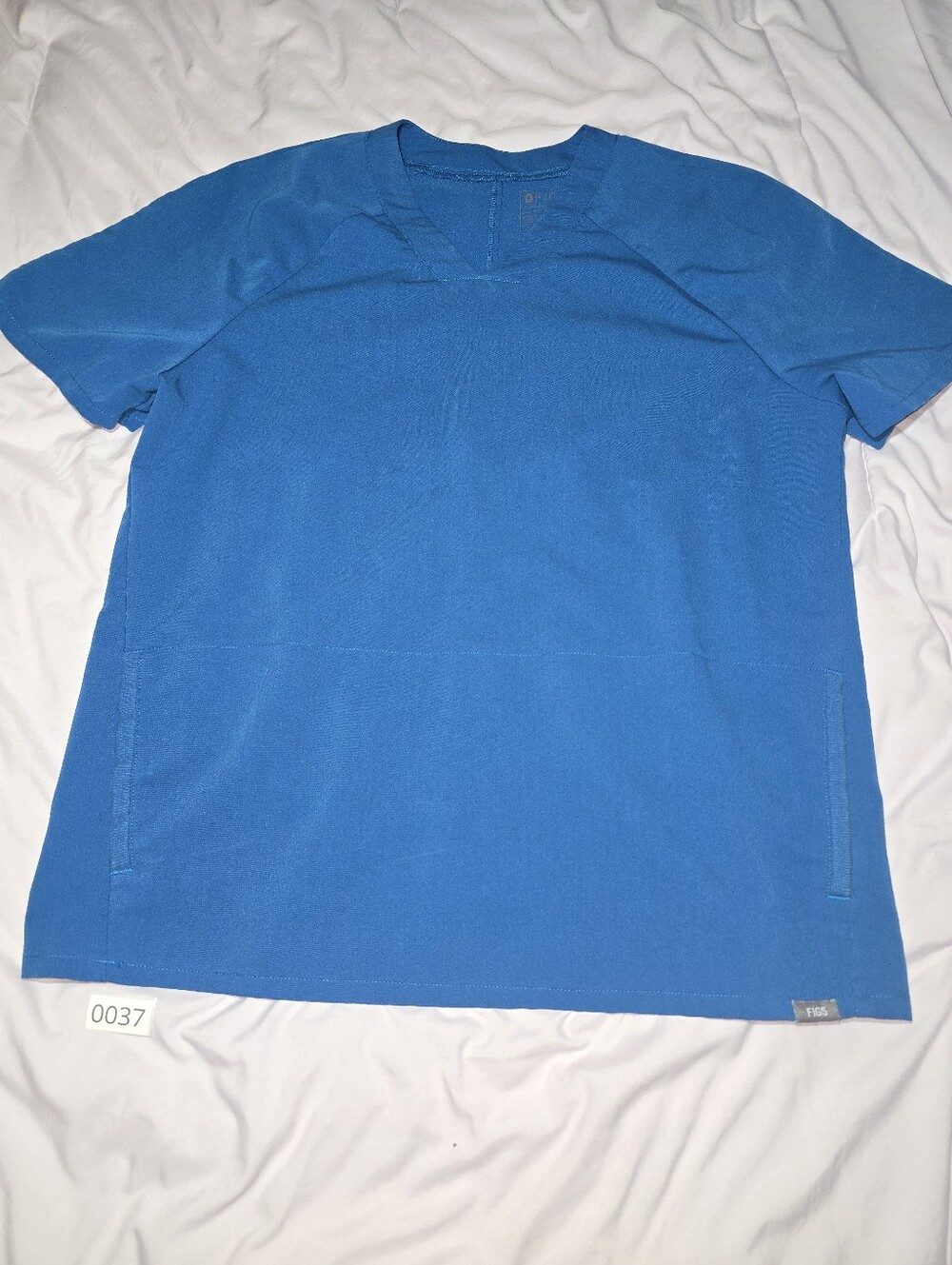 Figs Caribean Blue Mens Size Large With 2 Side Pockets